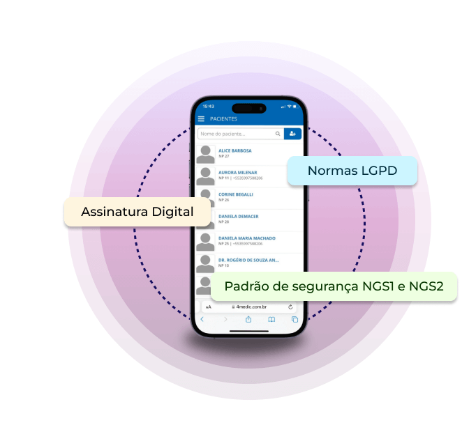 Os dados dos seus pacientes 100% protegidos​​